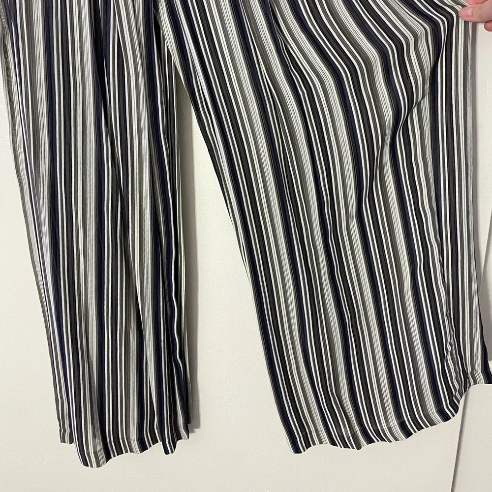Jones & Co Size 10 90s Flowy Striped Ladies Pants - Picture 3 of 8
